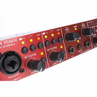 FCA610 6 in 10 out Kanallı Midas PreAmfi Midi USB Harici Ses Kartı - 10