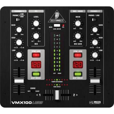 Pro Mixer VMX100USB Profesyonel USB Dj Mikseri