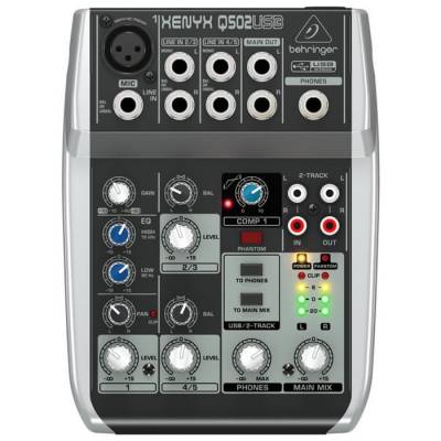 Xenyx Q502USB 5 Kanal USB Deck Mikser