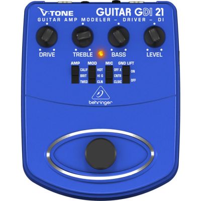 V-TONE DI GDI21 Profesyonel Elektro Gitar için Pedallı DI Box Preamfi