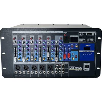 SKM 2500SR 7 Kanal 2x1250 Watt Reverb'lü Stereo Smps D Class Power Mi̇kser Ampli̇fi̇katör - 1