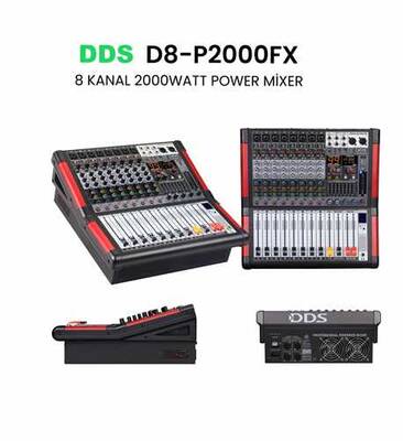 D 8 P2000FX Power Mikser Amfi 2x1000 Watt 8 Kanal