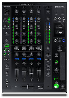 X1800 Prime DJ Mixer 4-Kanal Profesyonel DJ Mikser