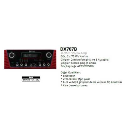 DX-707B Stereo Mikser Amfi - 1