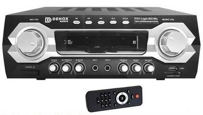 DXV-Logic 802 MIC 120 Watt Stereo Amfi 'kablosuz mikrofon ile - 1