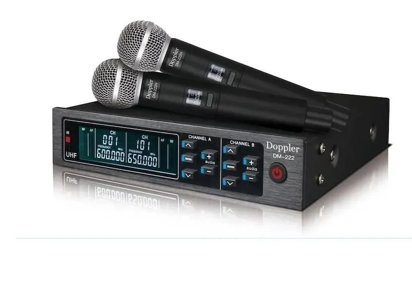 DM-222h UHF Çift El Tipi Telsiz Mikrofon