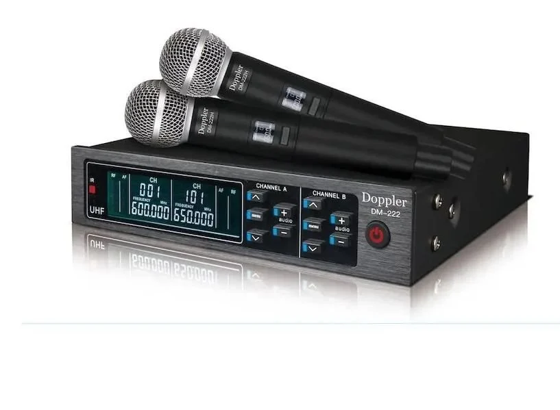 DM-222h UHF Çift El Tipi Telsiz Mikrofon - 1