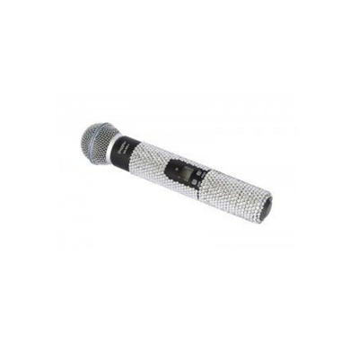 DM-500 El Gümüş Taşlı Mikrofon - 1