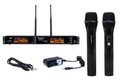 DM-702H UHF Çift Telsiz El Mikrofonu