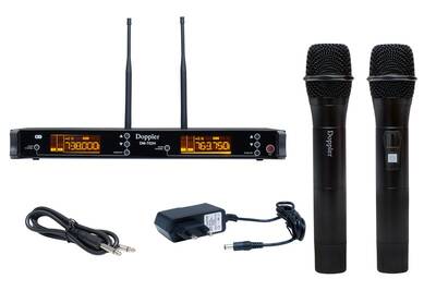 DM-702H UHF Çift Telsiz El Mikrofonu - 1