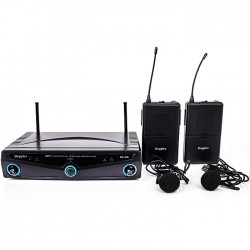 Doppler - DM-102B 2 li Yaka Telsiz Mikrofon UHF Çift Anten
