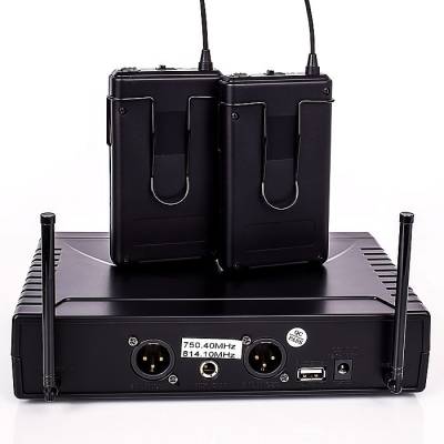 DM-102B 2 li Yaka Telsiz Mikrofon UHF Çift Anten - 2