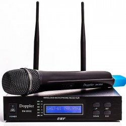 Doppler - DM-200H Tek El Telsiz Mikrofon Çift Anten 16 Kanal Dijital