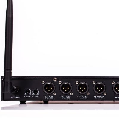 DM-404B 4lü Yaka Telsiz Mikrofon Çift Anten 9x8 Kanal Dijital - 5