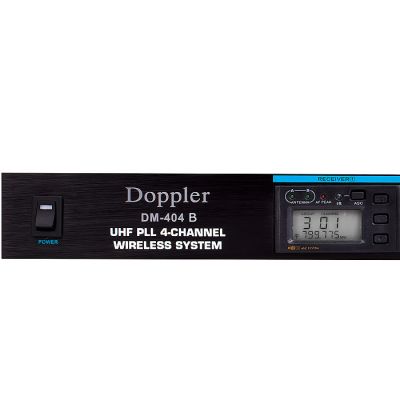 DM-404B 4lü Yaka Telsiz Mikrofon Çift Anten 9x8 Kanal Dijital