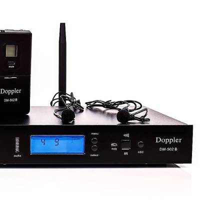 DM-502B 2li Yaka Telsiz Mikrofon Çift Anten 6x16 Kanal Dijital