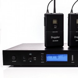 DM-502B 2li Yaka Telsiz Mikrofon Çift Anten 6x16 Kanal Dijital - 5
