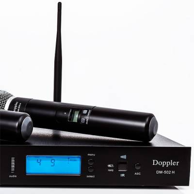 DM-502H 2li El Telsiz Mikrofon Çift Anten 6x16 Kanal Dijital - 3