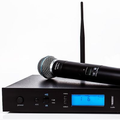 DM-502HB Tek El - Tek Yaka Telsiz Mikrofon Çift Anten 6x16 Kanal Dijital - 2