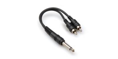 1/4&prime;&prime; TS (M) <-> Dual RCA (M) Y-kablo (Erkek) Y-kablo YPR-124 - 1
