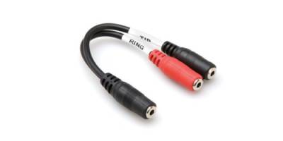 3.5 mm. TRS (F) <-> Dual 3.5 mm. TS (F) Stereo Breakout kablo (Dişi) YMM-379