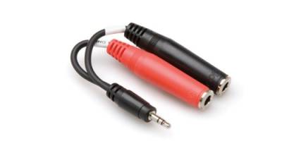 3.5 mm. TRS (M) <-> Dual 1/4&prime;&prime; TS (F) Stereo Breakout kablo (Dişi) YMP-137 - 1