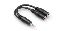 3.5 mm. TRS (M) <-> Dual 3.5 mm. TRS (F) Y-kablo (dişi) Y-kablo YMM-232 - 1