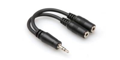 3.5 mm. TRS (M) <-> Dual 3.5 mm. TRS (F) Y-kablo (dişi) Y-kablo YMM-232 - 1