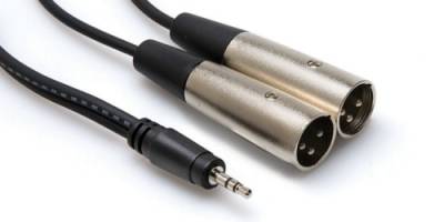3.5 mm. TRS (M) <-> Dual XLR (M) Stereo Breakout kablo, 2 mt(erkek) CYX-402M