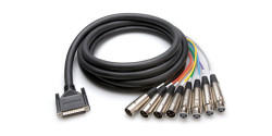 8'li TRS-XLR AES/EBU Snake Kablo (5 mt) Hosa Snake Kablo (TRS <-> XLRM + XLRF) AES-805Y - 1