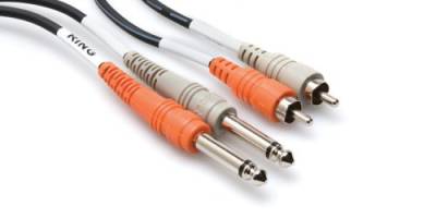 Dual 1/4'' TS (M) - RCA (M) Balanssız kablo 1 mt(Erkek) . CPR-201