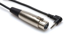 HOSA - XLR (F) <-> 3.5 mm TRS (M) Mikrofon kablosu, 30 cm(Erkek) XVS-101F