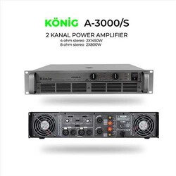 A-3000/S İki Kanal Power Amlifier - König