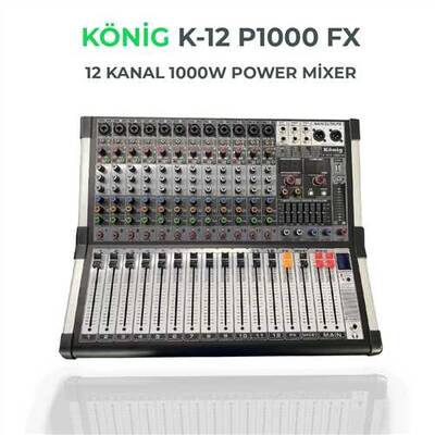 K-12P 1000FX 12 KANAL POWER MİXER 2X500W