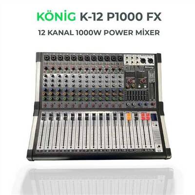 K-12P 1000FX 12 KANAL POWER MİXER 2X500W - 1