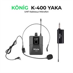 König - KÖNİG K-400 UHF TELSİZ YAKA MİKROFON