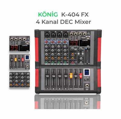 K-404 FX 4 Kanal Ses Mikseri - 1