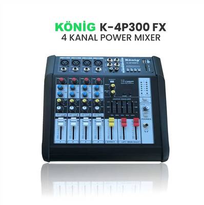 K-4P 300FX 4 KANAL POWER MİXER 2X150W - 1