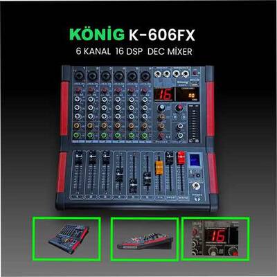 K-606 FX 6 Kanal Deck Mixer