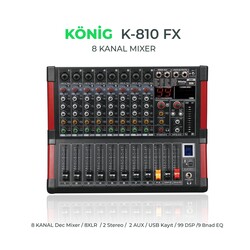 König - K-810 FX 8 Kanal Deck Mikser