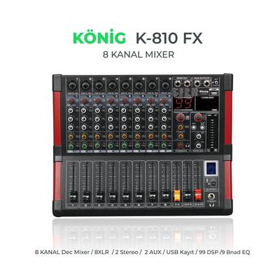 K-810 FX 8 Kanal Deck Mikser - 1