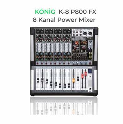 K-8P 800FX 8 KANAL POWER MİXER 2X500W - 1