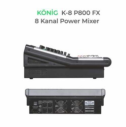 K-8P 800FX 8 KANAL POWER MİXER 2X500W - Thumbnail