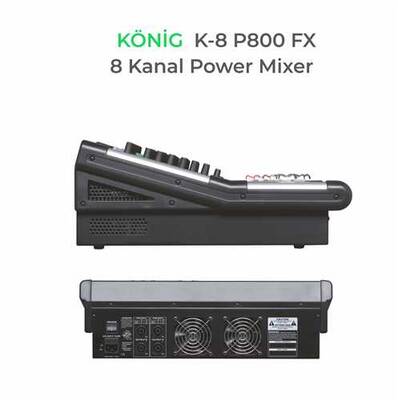 K-8P 800FX 8 KANAL POWER MİXER 2X500W - 2