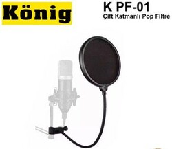 König - K PF-01 Çift Katmanlı Pop Filtre