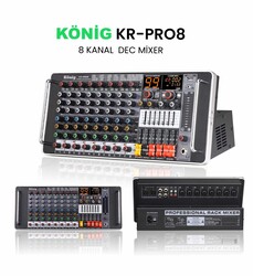 König - KRP-PRO 8 8 KANAL POWER MİXER KÜP 2X550W