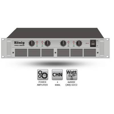 PRO-3608/S Dört Kanal Power Amplifier