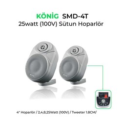 SMD-4T SB 4'' 100 V Hat Trafolu Duvar Hoparlör - 2