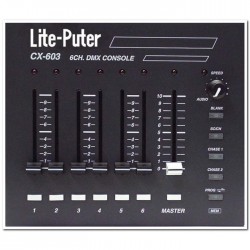 Lite-Puter - CX-604 6 Kanal DMX Işık Mikseri