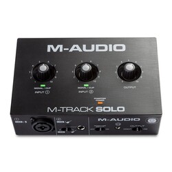 M-Audio - M-Track Solo 2 Kanal, 48 khz, 1 Mikrofon giriş, Enstrüman girişli ses kartı